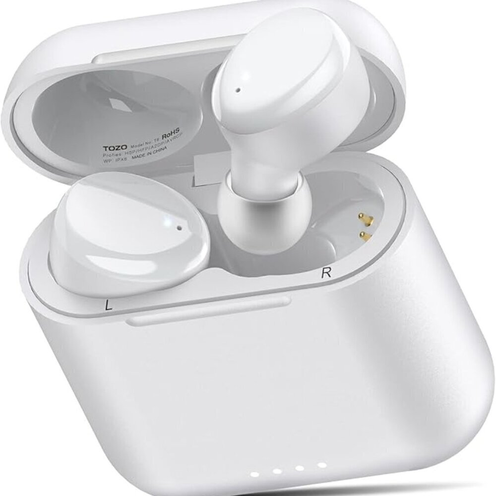NWT Tozo T6 Wireless Bluetooth Earbuds - White